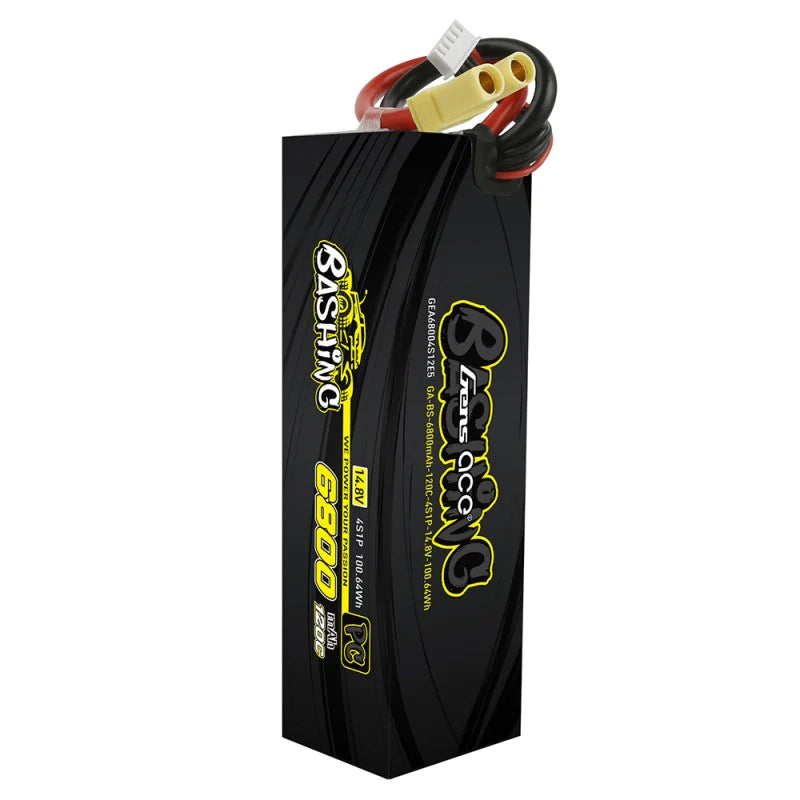 Gens Ace 6800mAh 14,8V 120C 4S1P Lipo-Akkupack mit EC5-Bashing-Serie - LiPo24.de