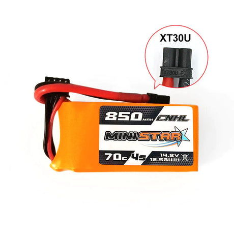 CNHL MiniStar 850mAh 14,8V 4S 70C Lipo-Akku mit XT30U (2 St.) - LiPo24.de
