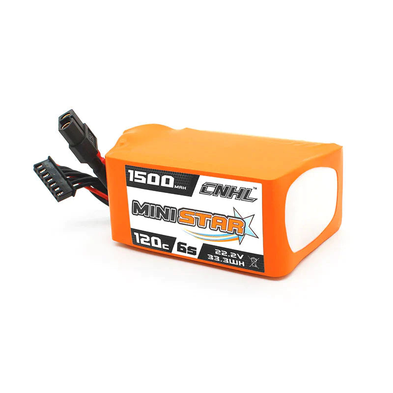 CNHL MiniStar 1500mAh 6S 22,2V 120C Lipo-Akku mit XT60-Stecker - LiPo24.de