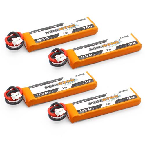 CNHL MiniStar HV 450mAh 3,8V 1S 70C Lipo Akku mit PH2.0 (4 St.) - LiPo24.de