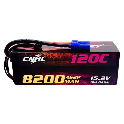CNHL Racing Series LIHV 8200mAh 15,2V 4S 120C HV Hartschalen-Lipo-Akku mit EC5-Stecker für RC-Rennen - LiPo24.de