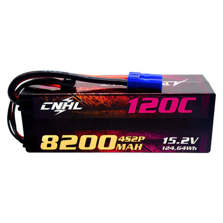 CNHL Racing Series LIHV 8200mAh 15,2V 4S 120C HV Hartschalen-Lipo-Akku mit EC5-Stecker für RC-Rennen - LiPo24.de
