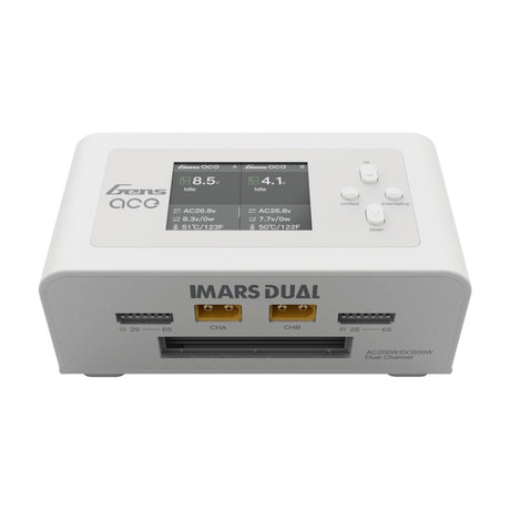 Gens Ace Imars Dual Channel AC200W/DC300Wx2 RC Ladegerät Weiß