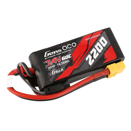 Gens Ace G-Tech 2200mAh 7,4V 60C 2S1P Lipo Akku XT60 - LiPo24.de