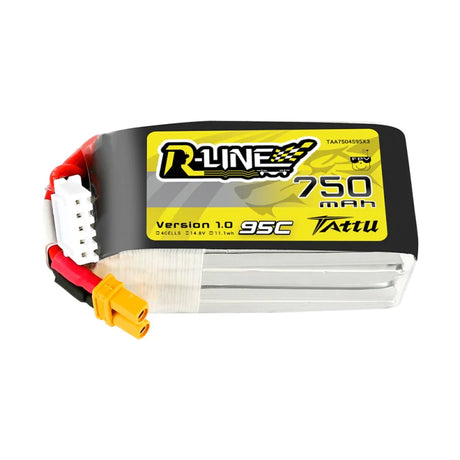 Tattu R-Line 750mAh 14.8V 4S1P 95C Lipo Akku - LiPo24.de