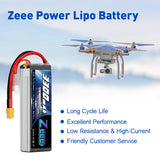 Zeee 4S Lipo Akku 3300mAh 14,8V 50C Soft Case mit XT60 Stecker für RC Flugzeug RC Auto (2 Packungen) - LiPo24.de