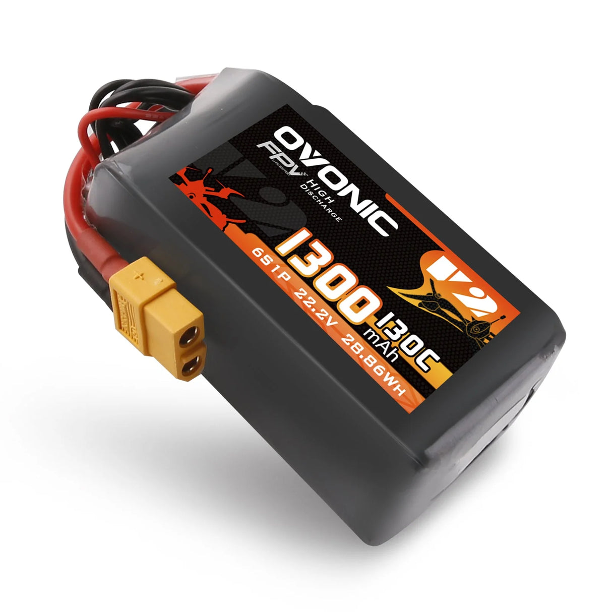Ovonic 6S 1300mAh 130C 22,2V XT60 Lipo Akku Pack (2 St.) - LiPo24.de