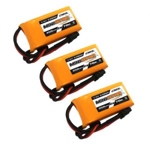 CNHL MiniStar 350mAh 7,4V 2S 70C Lipo Akku mit XT30U (3 St.) - LiPo24.de