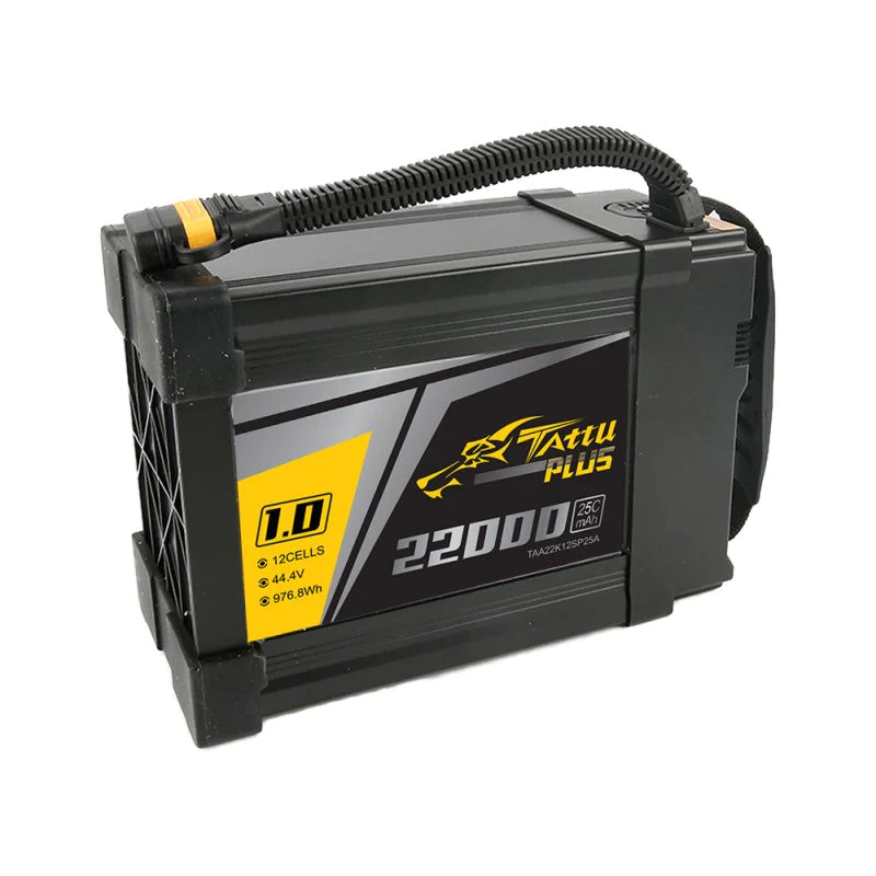 Tattu Plus 1.0 22000mAh 44,4V 25C 12S1P Lipo Akkupack mit AS150U Stecker - LiPo24.de