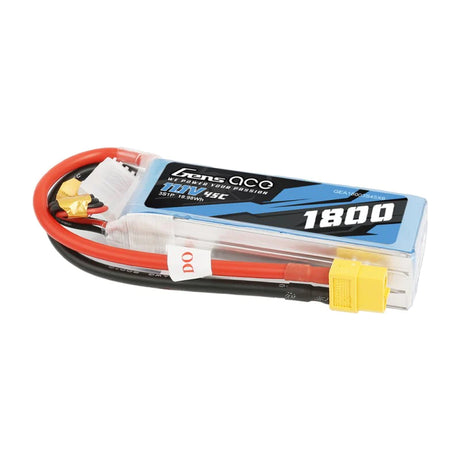 Gens Ace 1800mAh 11.1V 45C 3S1P Lipo Akkupack mit XT60 Stecker - LiPo24.de