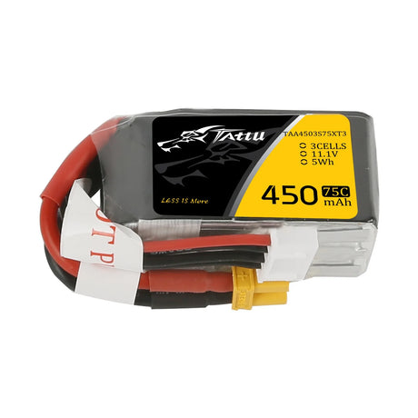 Tattu 450mAh 3S1P 11.1V 75C Lipo Akku mit XT30 - LiPo24.de