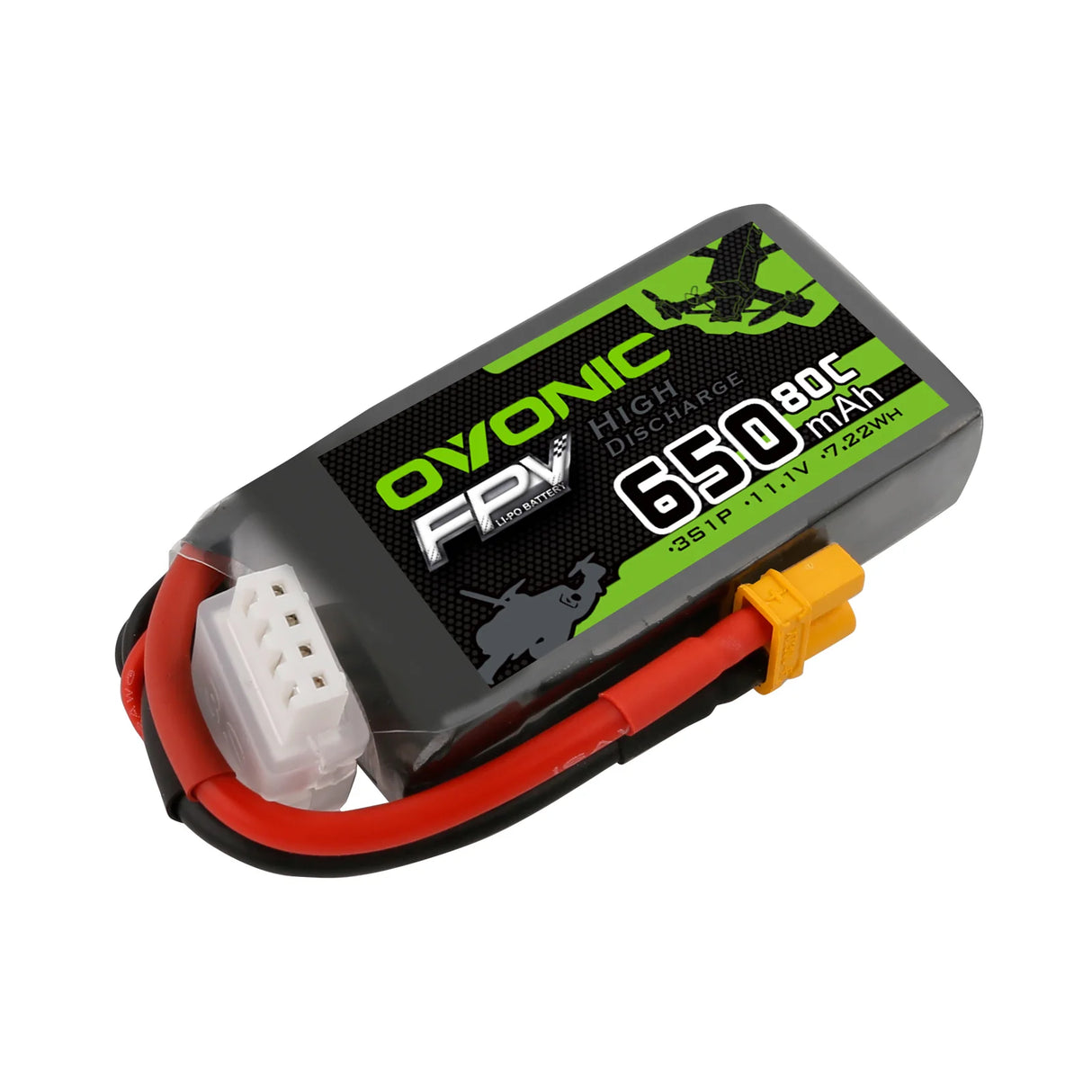 Ovonic 3S 650mah 80C 11.1V XT30 Lipo Akkupack (4 St.) - LiPo24.de