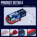 Zeee 3S Lipo Akku 5200mAh 11,1V 80C Hartschalenkoffer mit Deans-Anschluss für RC-Car - LiPo24.de