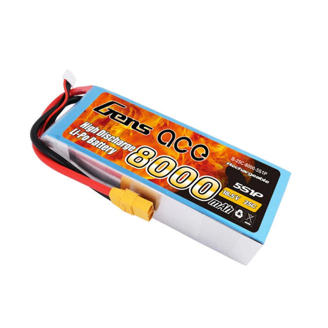 Gens Ace 8000mAh 18,5V 25C 5S1P Lipo Akkupack mit XT90 Stecker - LiPo24.de