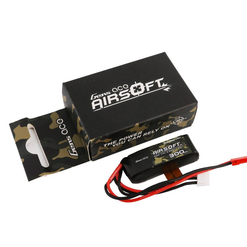 Gens Ace 35C 300mAh 2S1P 7,4V Airsoft Gun Lipo Akku mit JST-SYP Stecker - LiPo24.de