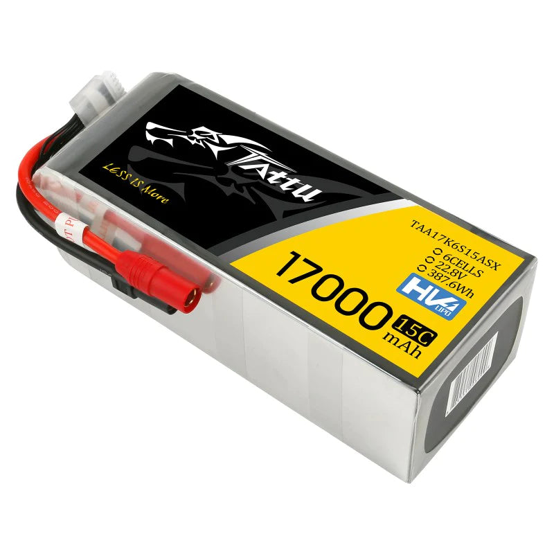 Tattu 17000mAh 22,8V 15C 6S1P Lipo Akku mit XT90-S Stecker - LiPo24.de