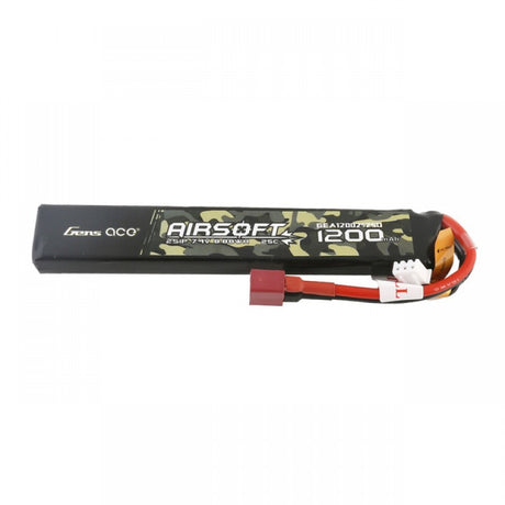 Gens Ace 25C 1200mAh 2S1P 7,4V Airsoft Gun Lipo Akku mit T-Stecker - LiPo24.de