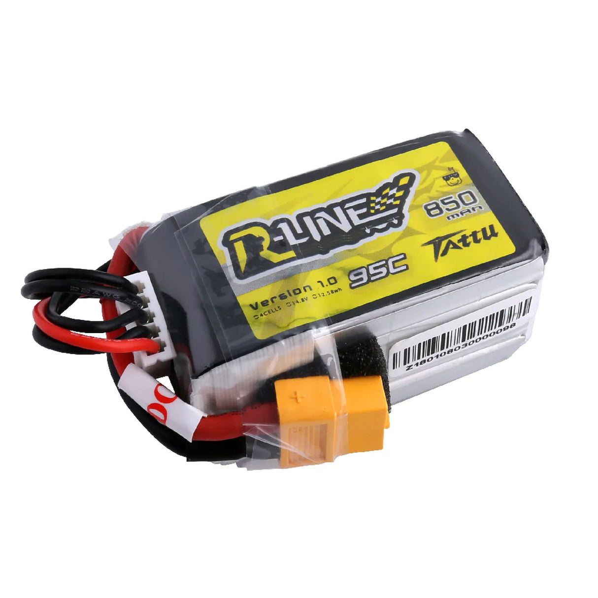 Tattu R-Line 850mAh 4S1P 95C 14.8V Lipo Akkupack mit XT60 Stecker - LiPo24.de