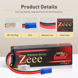Zeee Premium Series 3S Lipo Akku 5000mAh 11.1V 120C LCG Hartschalenkoffer mit EC5 Anschluss für RC Car RC Modelle (2 St.) - LiPo24.de