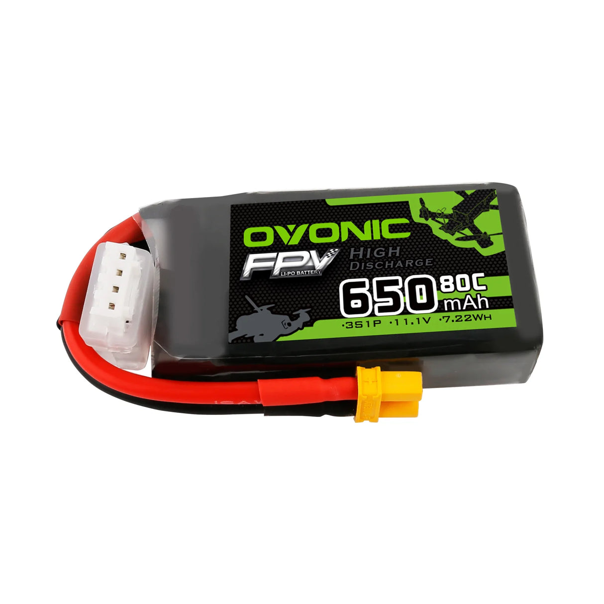 Ovonic 3S 650mah 80C 11.1V XT30 Lipo Akkupack (4 St.) - LiPo24.de