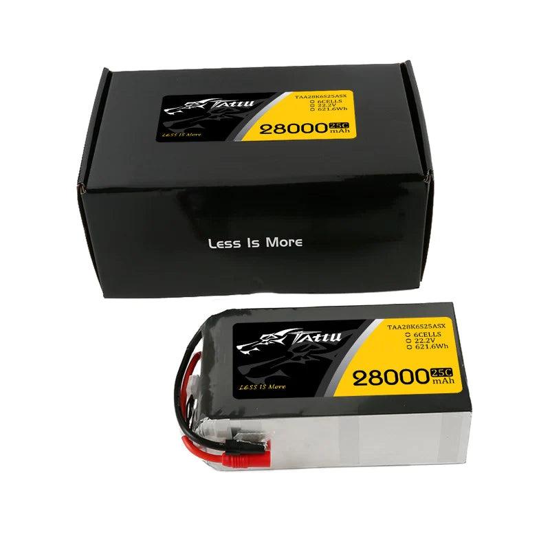 Tattu 28000mAh 22,2V 25C 6S1P Lipo Akkupack mit AS150+XT150 - LiPo24.de