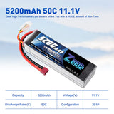 Zeee 3S Lipo Akku 5200mAh 11.1V 50C DEAN (2 St.) - LiPo24.de