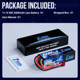 Zeee 3S Lipo Akku 5200mAh 11,1V 80C Hartschalenkoffer mit Deans-Anschluss für RC-Car - LiPo24.de