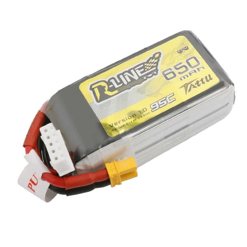 Tattu R-Line 650mAh 14.8V 4S1P 95C Lipo Akku - LiPo24.de