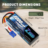Zeee 3S Lipo Akku 8000mAh 11,1V 100C Hartschalenkoffer mit EC5 Stecker für 1/8 1/10 RC Automodell (2 Stück) - LiPo24.de