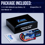 Zeee 3S Lipo Akku 8000mAh 11.1V 100C mit Deans T Plug Hard Case Akku - LiPo24.de