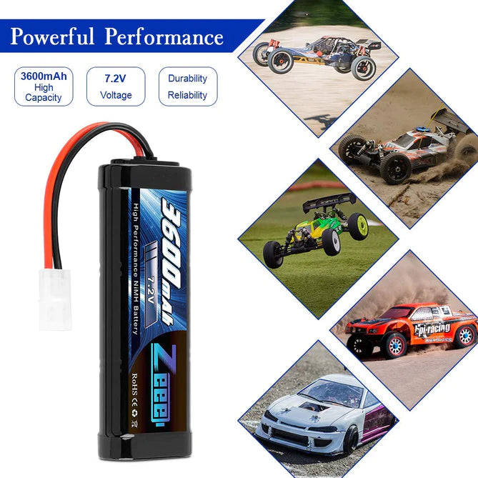 Zeee 7.2V 3600mAh RC NiMH Akku Tamiya-Stecker (2 Stück)