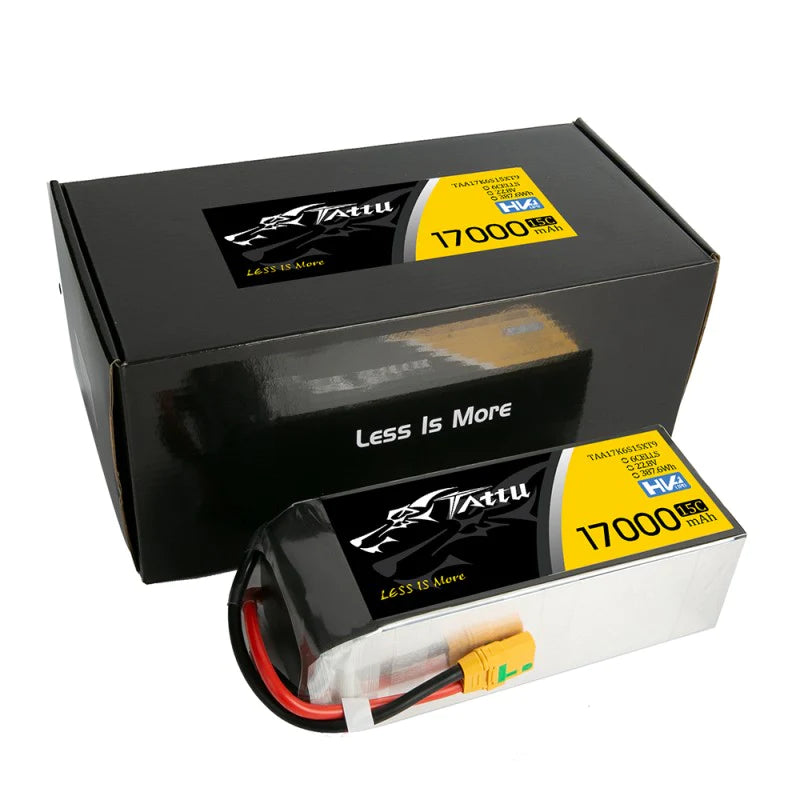 Tattu 17000mAh 22,8V 15C 6S1P Lipo Akku mit XT90-S Stecker - LiPo24.de