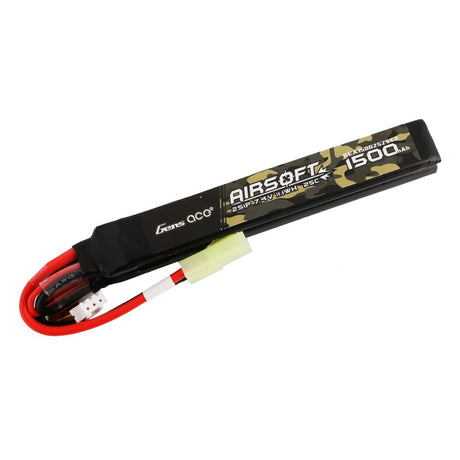 Gens Ace 25C 1500mAh 2S1P 7.4V Nunchuck 2X Airsoft Gun Lipo Akku mit Mini Tamiya Stecker - LiPo24.de