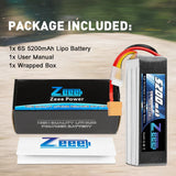 Zeee 6S Lipo Akku 5200mAh 22.2V 50C XT90 - LiPo24.de