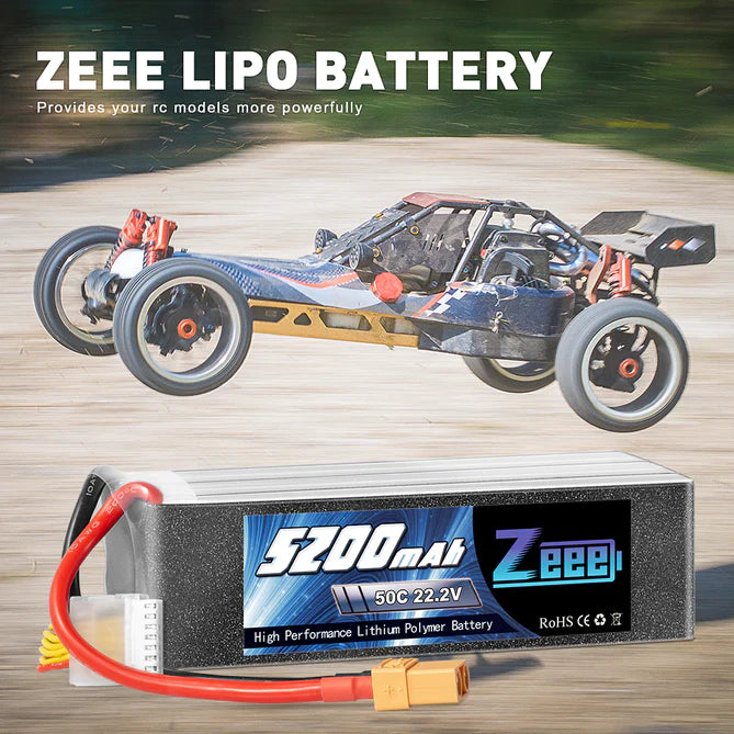 Zeee 6S Lipo Akku 5200mAh 22.2V 50C XT90 - LiPo24.de