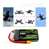 Ovonic 3S 650mah 80C 11.1V XT30 Lipo Akkupack (4 St.) - LiPo24.de