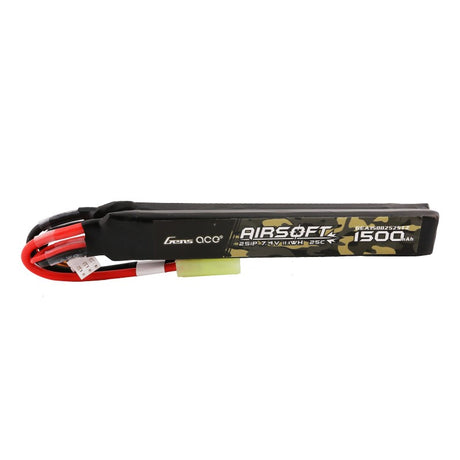 Gens Ace 25C 1500mAh 2S1P 7.4V Nunchuck 2X Airsoft Gun Lipo Akku mit Mini Tamiya Stecker - LiPo24.de