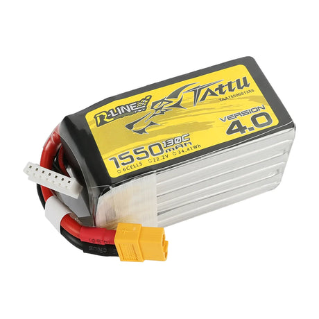 Tattu R-Line Version 4.0 1550mAh 22,2V 130C 6S1P Lipo-Akku XT60-Stecker - LiPo24.de