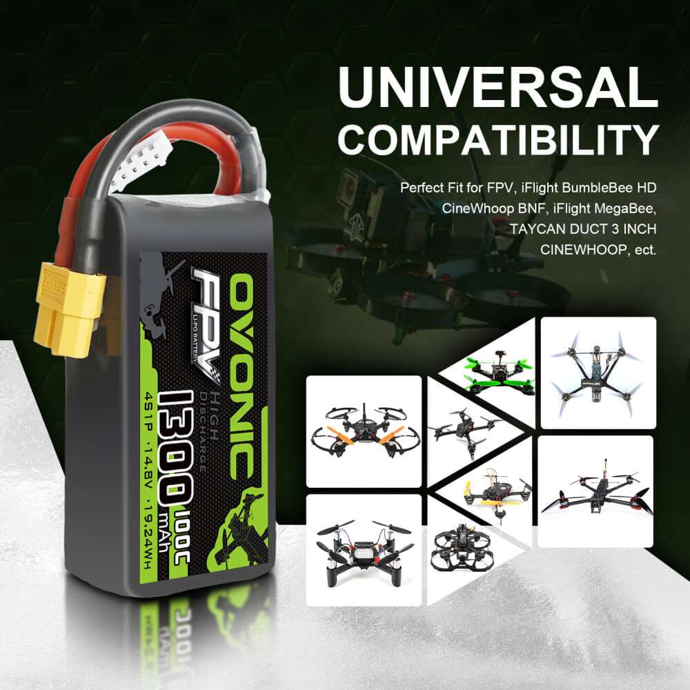 Ovonic 4S 1300mAh 100C 14,8V XT60 LiPo Pack - LiPo24.de