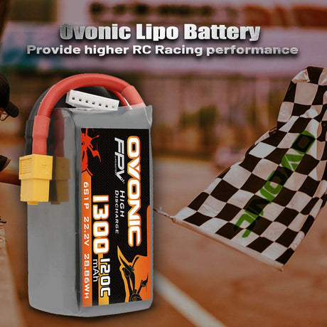 Ovonic 6S 1300mAh 120C 22,2V XT60 LiPo Akkupack - LiPo24.de