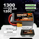 Ovonic 6S 1300mAh 120C 22,2V XT60 LiPo Akkupack - LiPo24.de