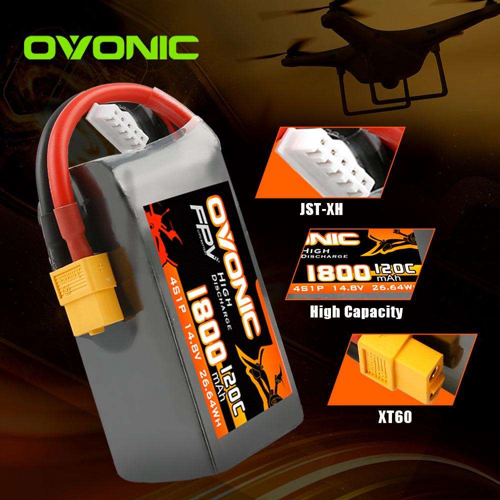 Ovonic 4S 1800mAh 120C 14,8V XT60 LiPo Akku (2 St.) - LiPo24.de