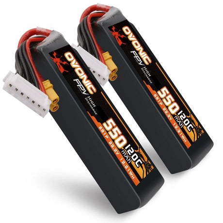 Ovonic 6S 550mAh 120C 22,2V XT30 LiPo Akku (2 St.) - LiPo24.de