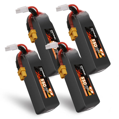 Ovonic 3S 550mAh 130C 11,1V XT30 LiPo Akku (4 St.) - LiPo24.de