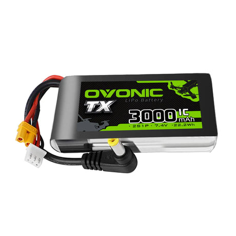 Ovonic 2S 3000mAh 1C 7,4V DC-5521 & XT60 LiPo für Fatshark FPV-Brille - LiPo24.de