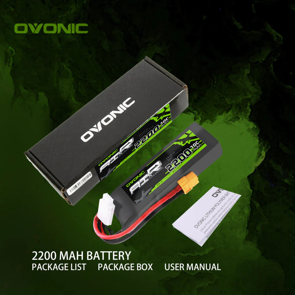 Ovonic 3S 2200mAh 70C 11,1V XT60 LiPo Akku - LiPo24.de