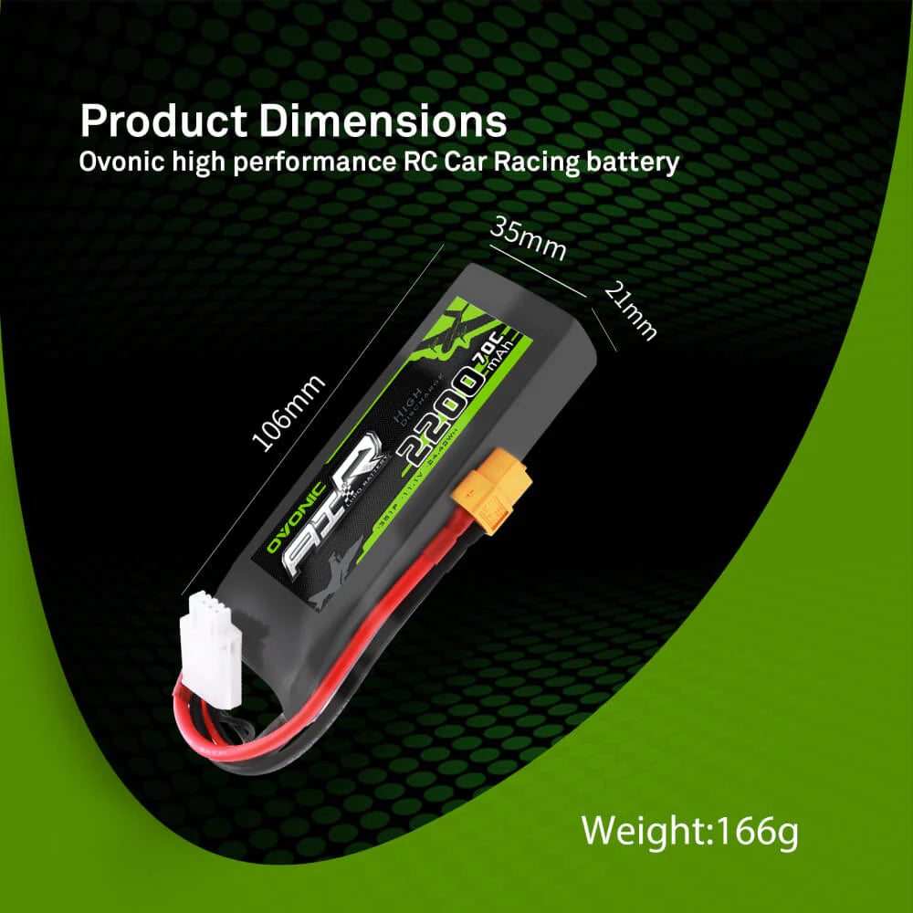 Ovonic 3S 2200mAh 70C 11,1V XT60 LiPo Akku - LiPo24.de
