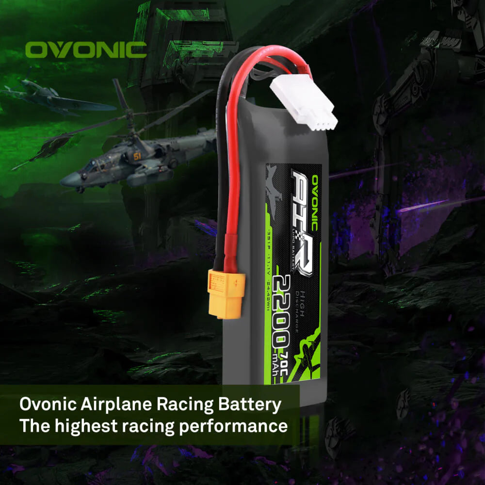 Ovonic 3S 2200mAh 70C 11,1V XT60 LiPo Akku - LiPo24.de