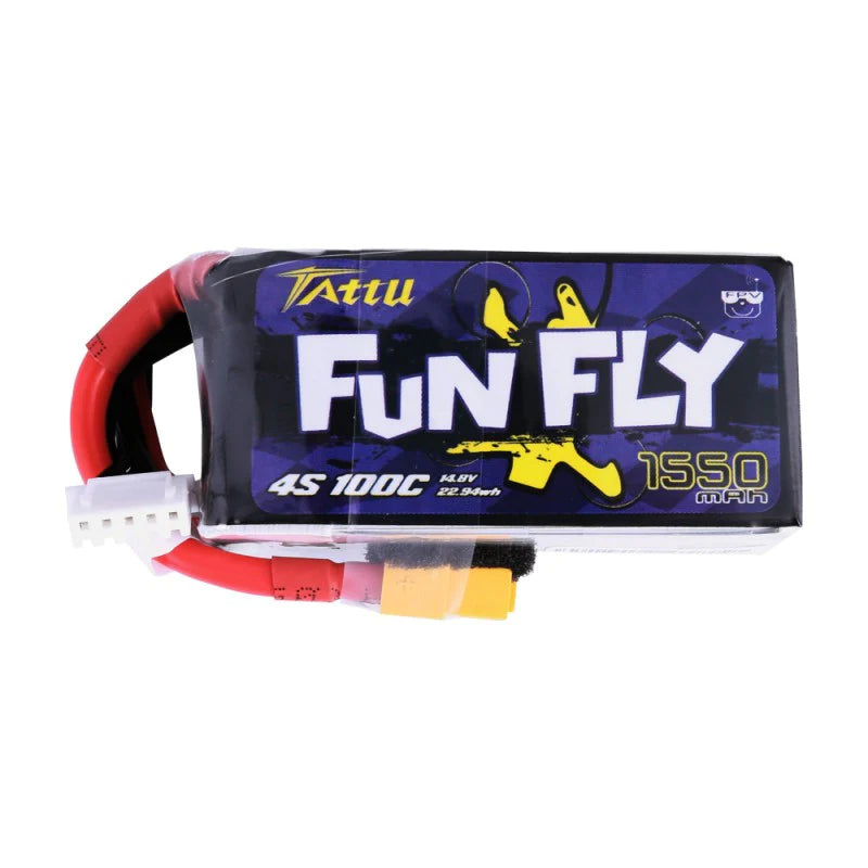 Tattu Funfly Serie 1550mAh 14.8V 100C 4S1P Lipo Akku mit XT-60 Stecker - LiPo24.de