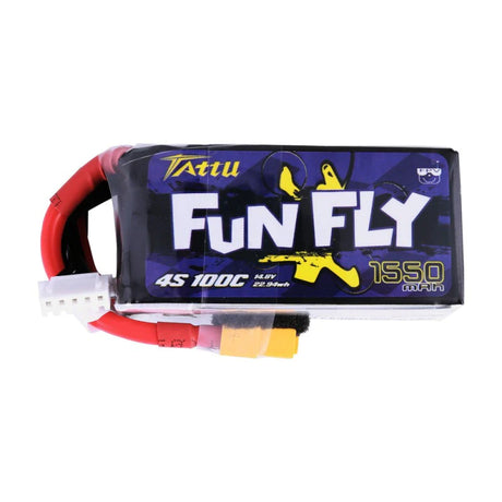 Tattu Funfly Serie 1550mAh 14.8V 100C 4S1P Lipo Akku mit XT-60 Stecker - LiPo24.de